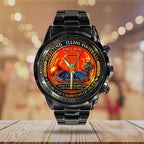 Illinois Fighting Illini Football Black Stainless Steel Watch – TANTN17998