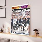 Brisbane Broncos 2025 Premiership Rectangle Canvas With Inner Frame – TANTN18235
