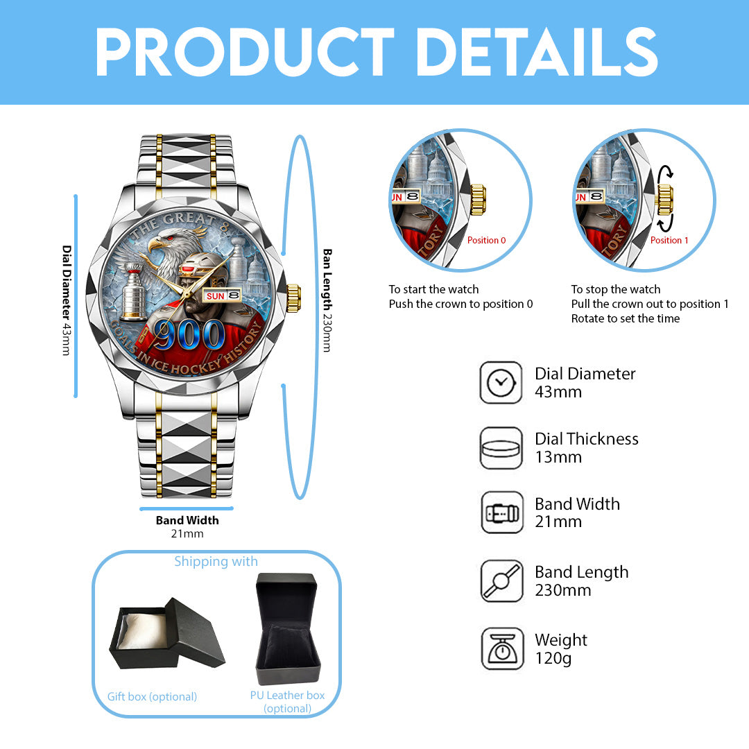 Alex Ovechkin x Washington Capitals Alloy Luxury Quartz Watch – TANTN18404