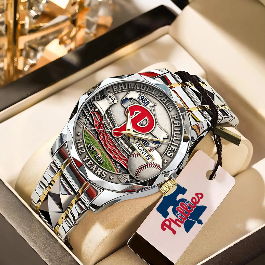 Philadelphia Phillies 142nd Anniversary Alloy Luxury Quartz Watch – TANTN18480