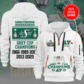 Personalized Saskatchewan Roughriders 2025 Grey Cup Champions 2D Quarter Zip Hoodie – TANTN18911