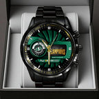 Saskatchewan Roughriders 2025 Grey Cup Champions Black Stainless Steel Watch – TANTN19016