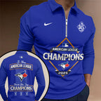 Toronto Blue Jays WinCraft 2025 American League Champions Zip Polo Shirt – TANTN19028