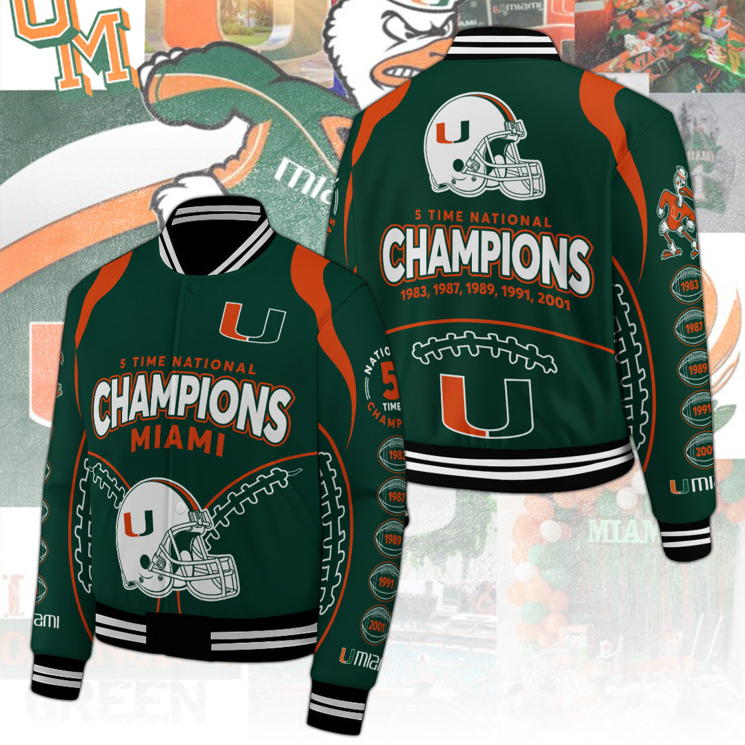 Miami Hurricanes Football Varsity Jacket – TANTN19068