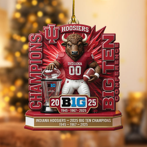 4PCS Indiana Hoosiers Football Custom Shape 2-Side Printed Acrylic Ornament – TANTN19260