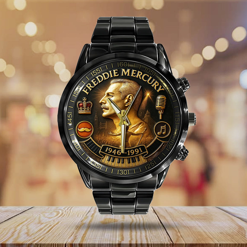 Freddie Mercury Black Stainless Steel Watch – TANTN19410
