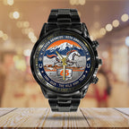 Denver Broncos 65th Anniversary Black Stainless Steel Watch – TANTN19415
