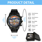 Denver Broncos 65th Anniversary Black Stainless Steel Watch – TANTN19415