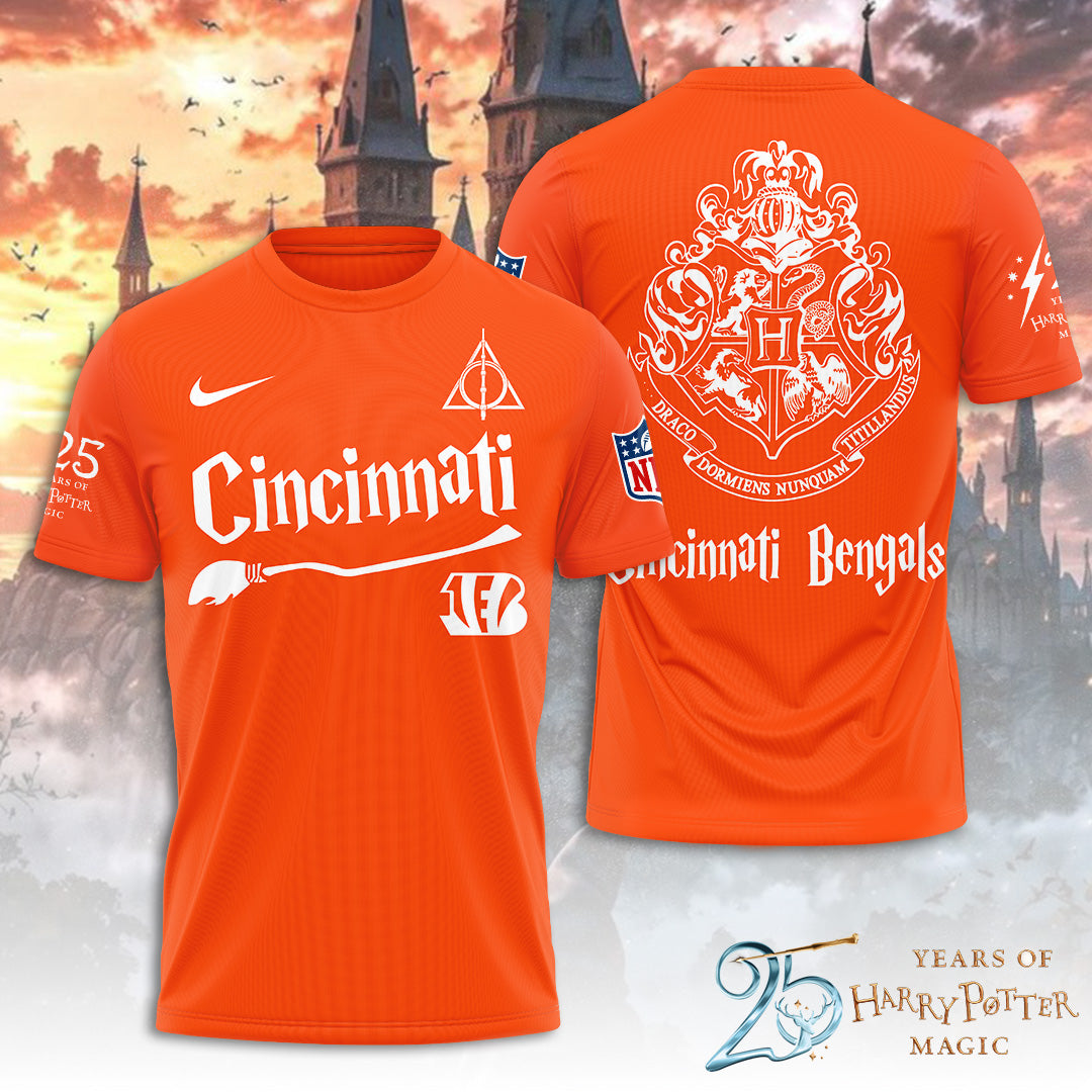 Cincinnati Bengals x Harry Potter 25 Years of Magic 3D Apparel – TANTN19523
