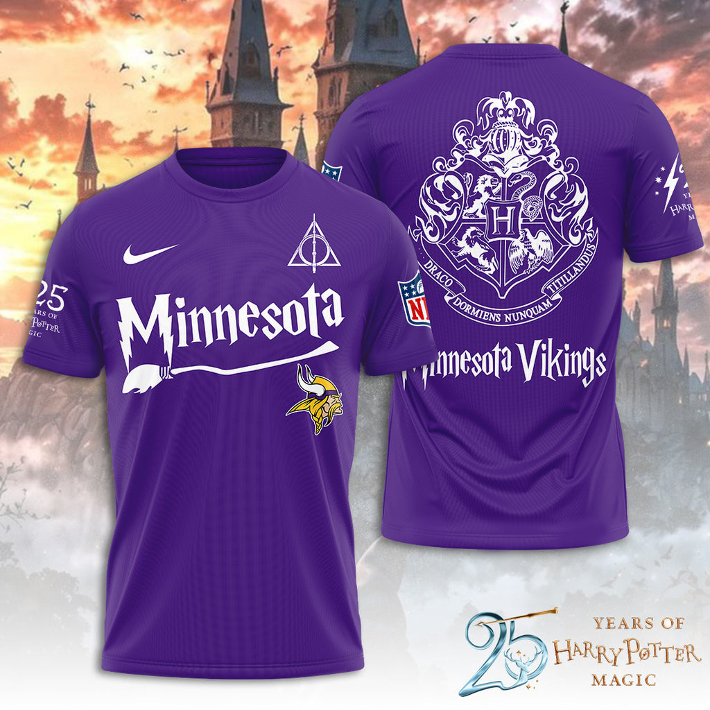 Minnesota Vikings x Harry Potter 25 Years of Magic 3D Apparel – TANTN19537