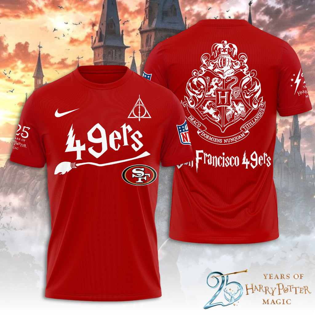 San Francisco 49ers x Harry Potter 25 Years of Magic 3D Apparel – TANTN19544