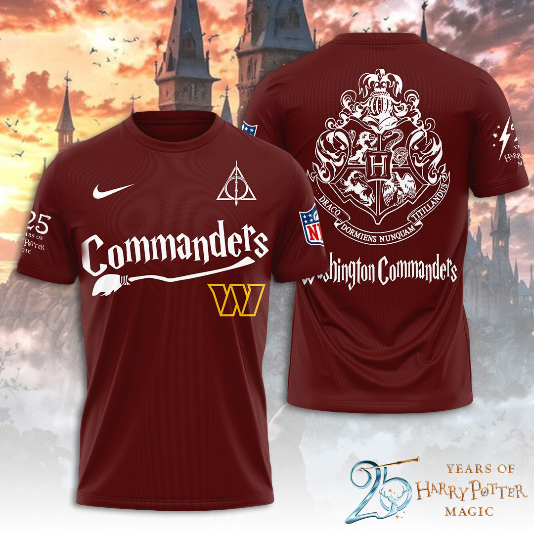 Washington Commanders x Harry Potter 25 Years of Magic 3D Apparel – TANTN19548