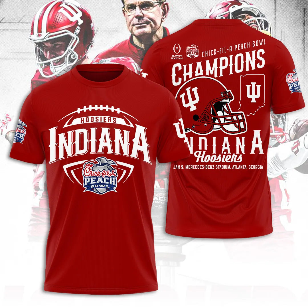 Indiana Hoosiers Football 2026 Peach Bowl Champions 3D Apparel – TANTN20121