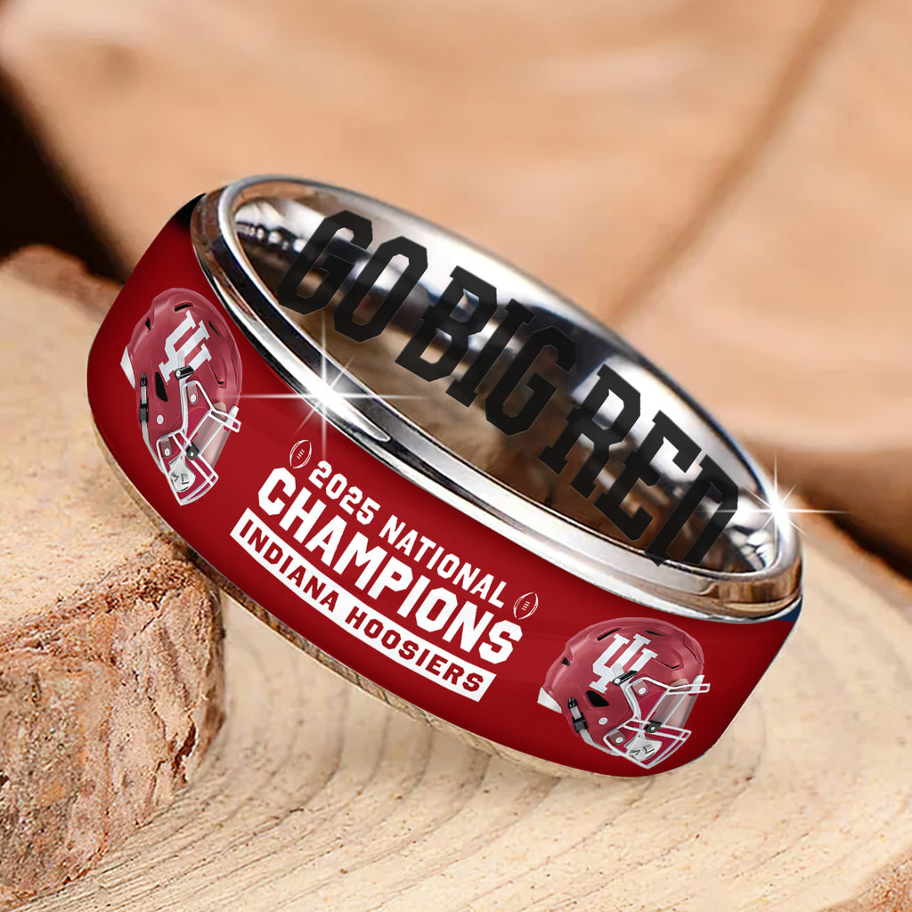 Indiana Hoosiers Football 2025 National Champions Custom Alloy Ring – TANTN20154