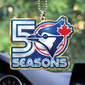 Toronto Blue Jays 50th Anniversary Custom shape 2-sided Acrylic Car Ornament – TANTN20490