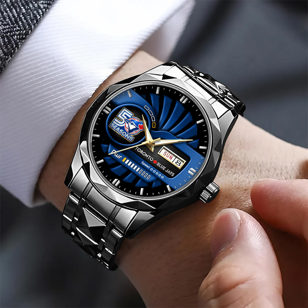 Toronto Blue Jays 50th Anniversary Alloy Luxury Quartz Watch – TANTN20543