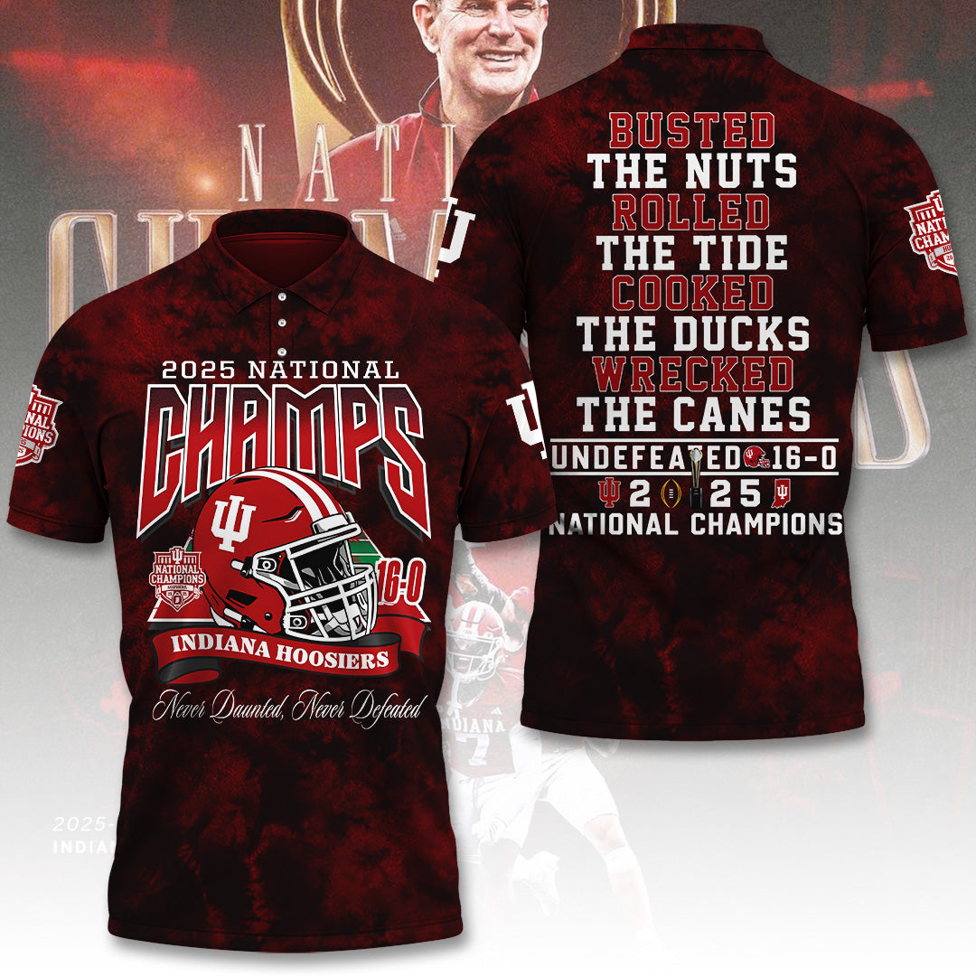 Indiana Hoosiers Football 2025 National Champions 3D Apparel – TANTN20575