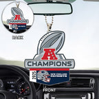 New England Patriots 2025 AFC Champions Custom shape 2-sided Acrylic Car Ornament – TANTN20612