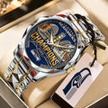 Seattle Seahawks 2025 NFC Champions Alloy Luxury Quartz Watch – TANTN20713
