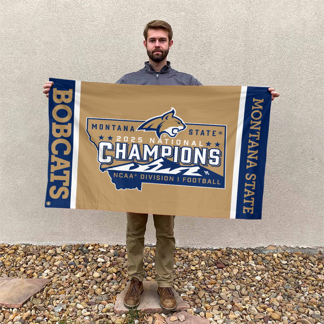 Montana State Bobcats Football 2025 National Champions 3D Double-side House Flag – TANTN20731