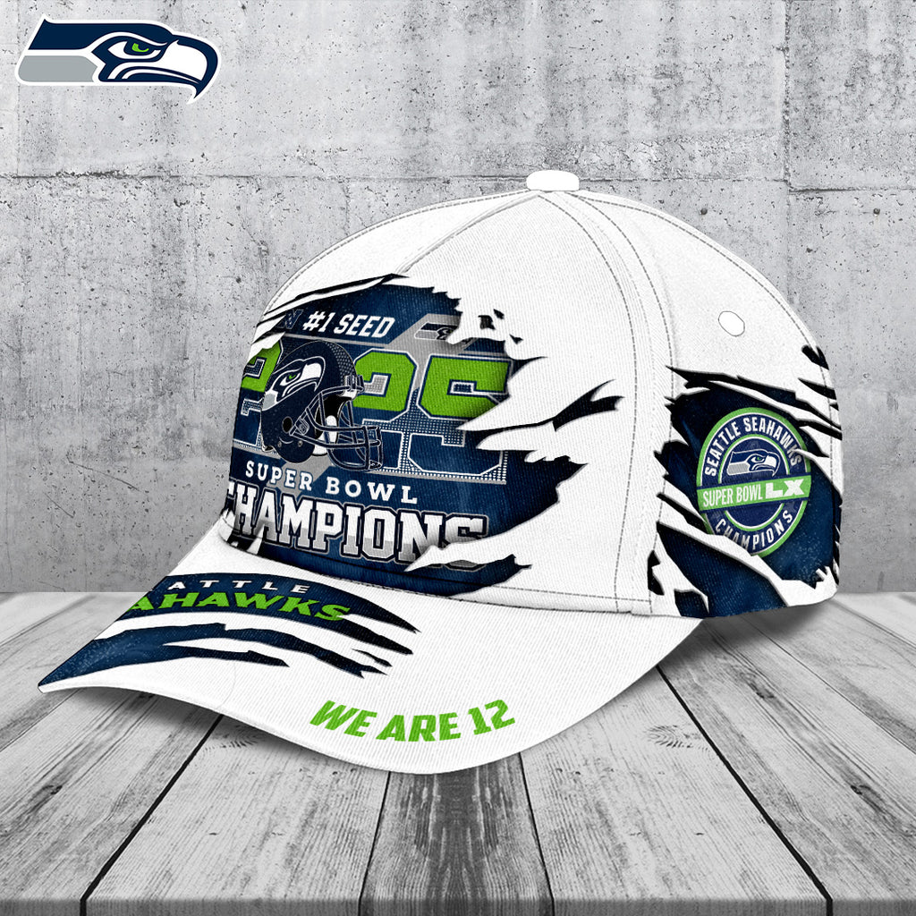 Seattle Seahawks 2025 Super Bowl LX Champions Classic Cap – TANTN21068
