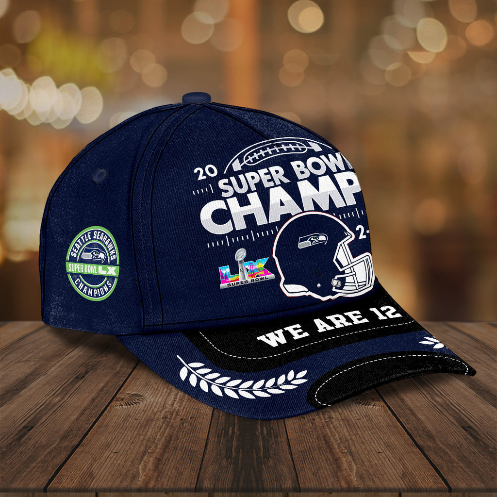 Seattle Seahawks 2025 Super Bowl LX Champions Classic Cap – TANTN21249