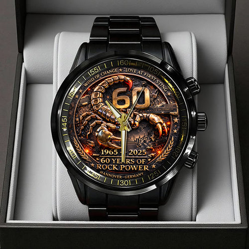Scorpions 60th Anniversary Black Stainless Steel Watch – TANTN21291