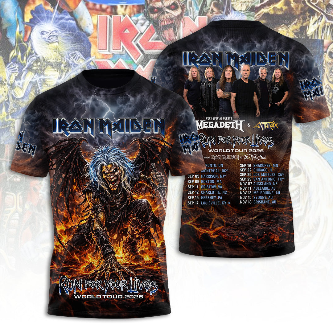 Iron Maiden Tour 2026 3D Apparel – TANTN21364
