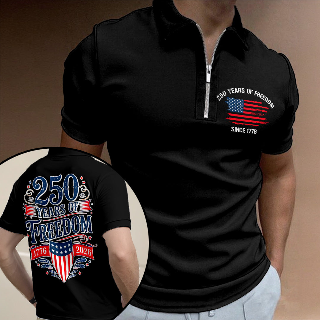 America250 Zip Polo Shirt – TANTN21412