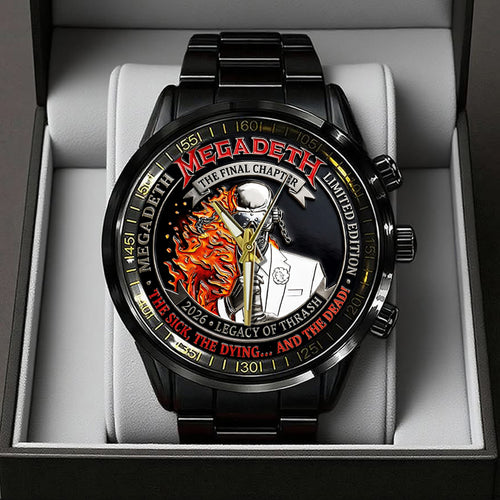 Megadeth Black Stainless Steel Watch – TANTN21458