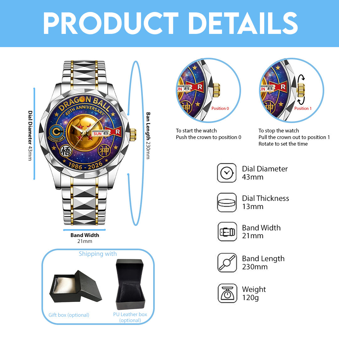Dragon Ball 40th Anniversary Alloy Luxury Quartz Watch – TANTN21461