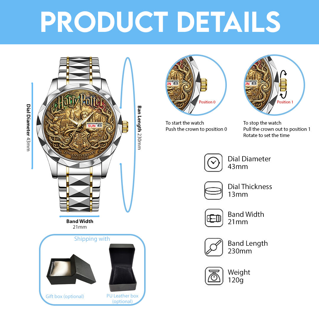 Harry Potter 25th Anniversary Alloy Luxury Quartz Watch – TANTN21484