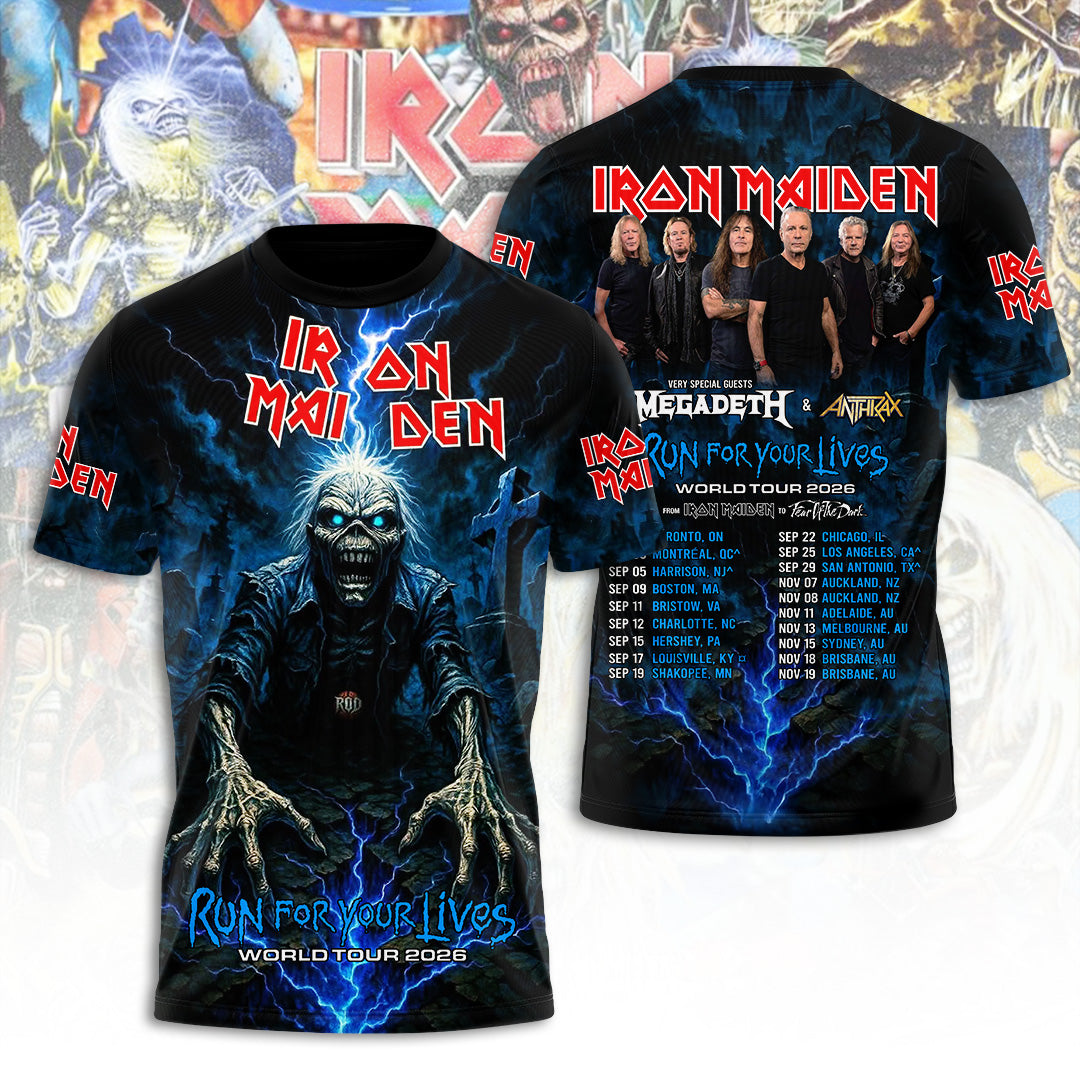 Iron Maiden Tour 2026 3D Apparel – TANTN21535