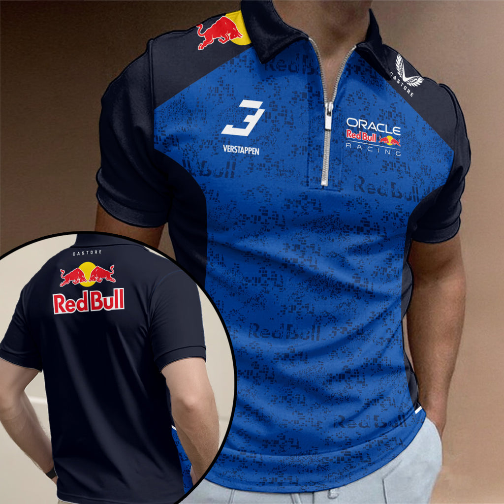 Red Bull Racing x Max Verstappen Zip Polo Shirt – TANTN21566