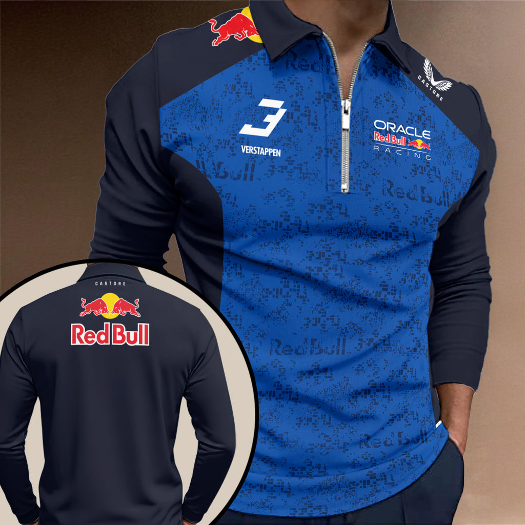 Red Bull Racing x Max Verstappen Zip Polo Shirt – TANTN21566