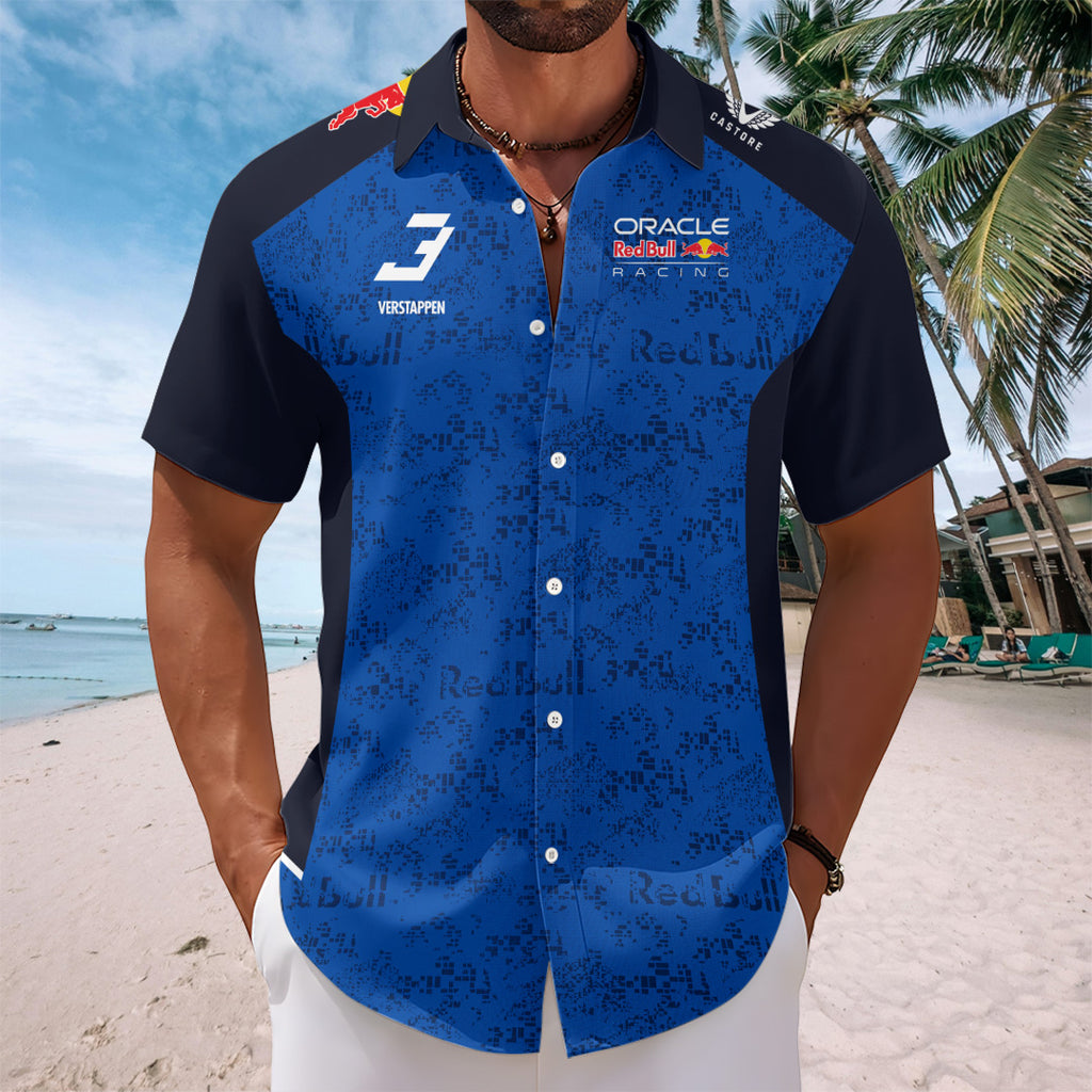 Red Bull Racing x Max Verstappen Short Sleeve Button-Down Shirt – TANTN21567