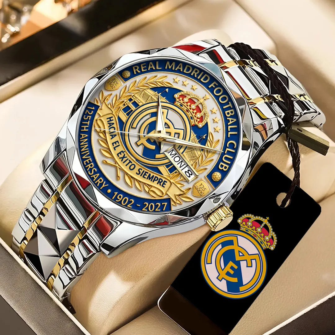 Real Madrid 125th Anniversary Alloy Luxury Quartz Watch – TANTN21595