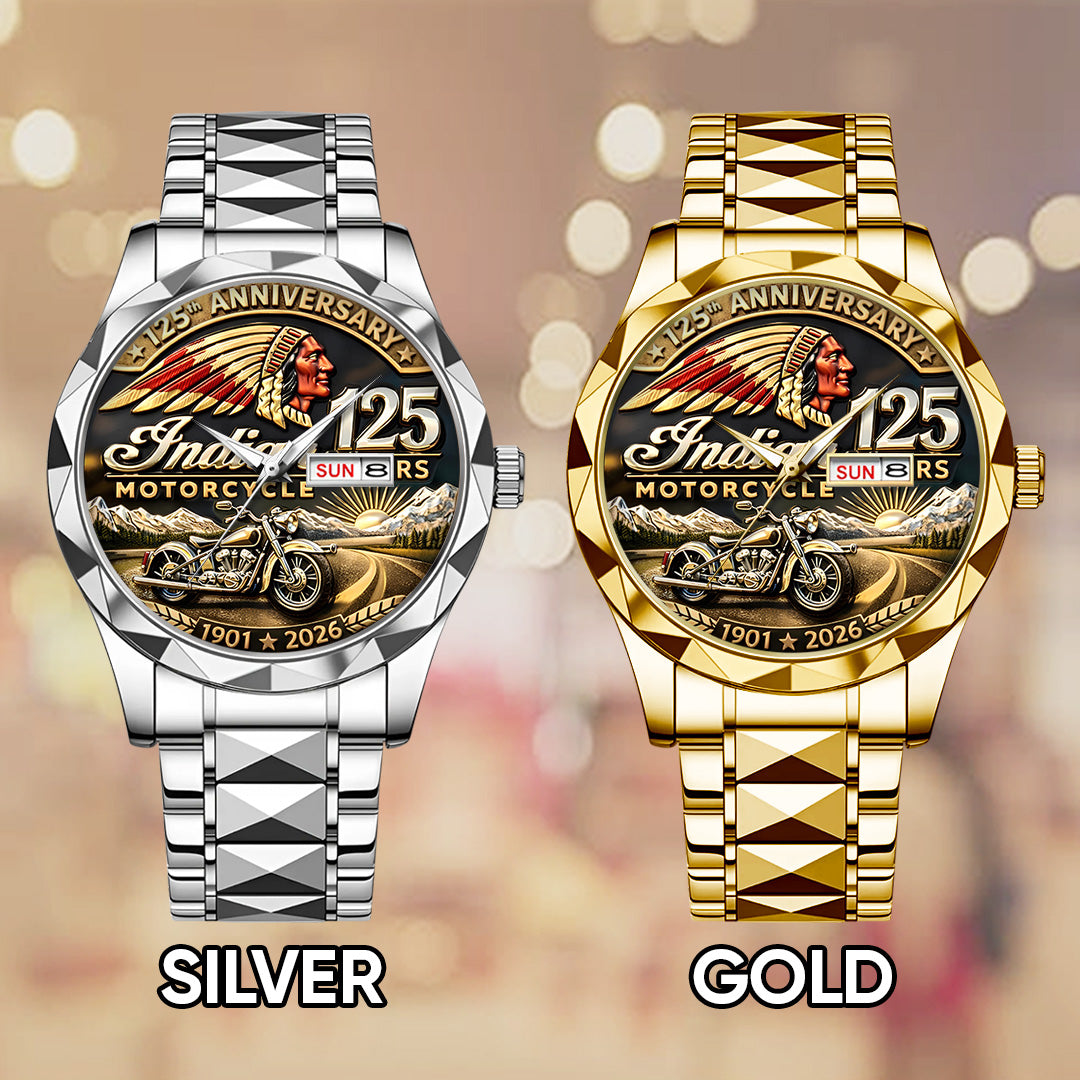 Indian Motorcycle 125th Anniversary Alloy Luxury Quartz Watch – TANTN21653