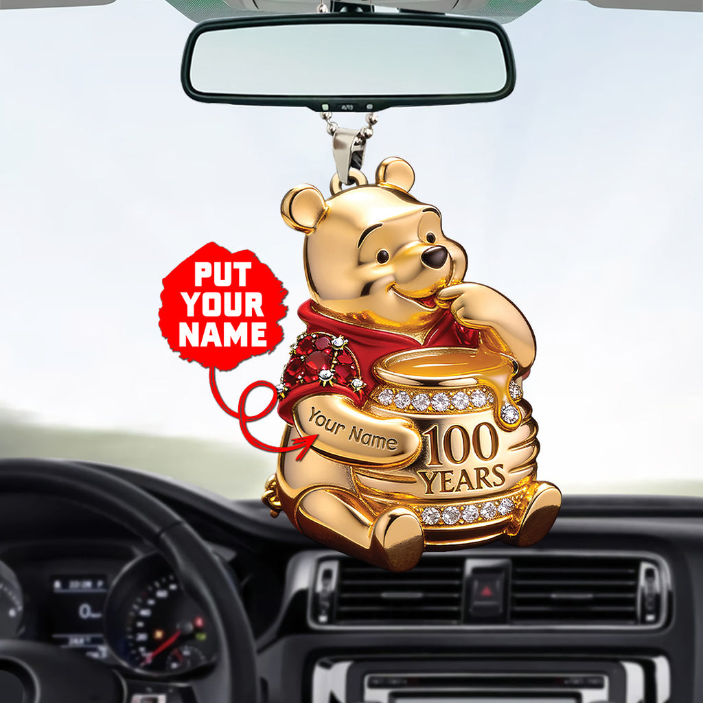 Personalized Winnie-the-Pooh Custom shape 2-sided Acrylic Car Ornament – TANTN21709