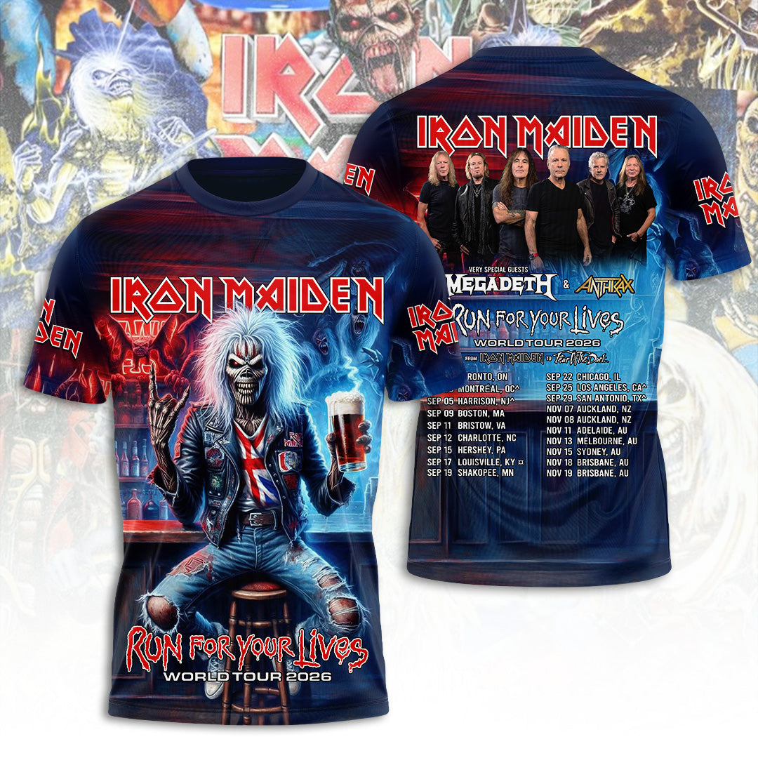 Iron Maiden Tour 2026 3D Apparel – TANTN21714