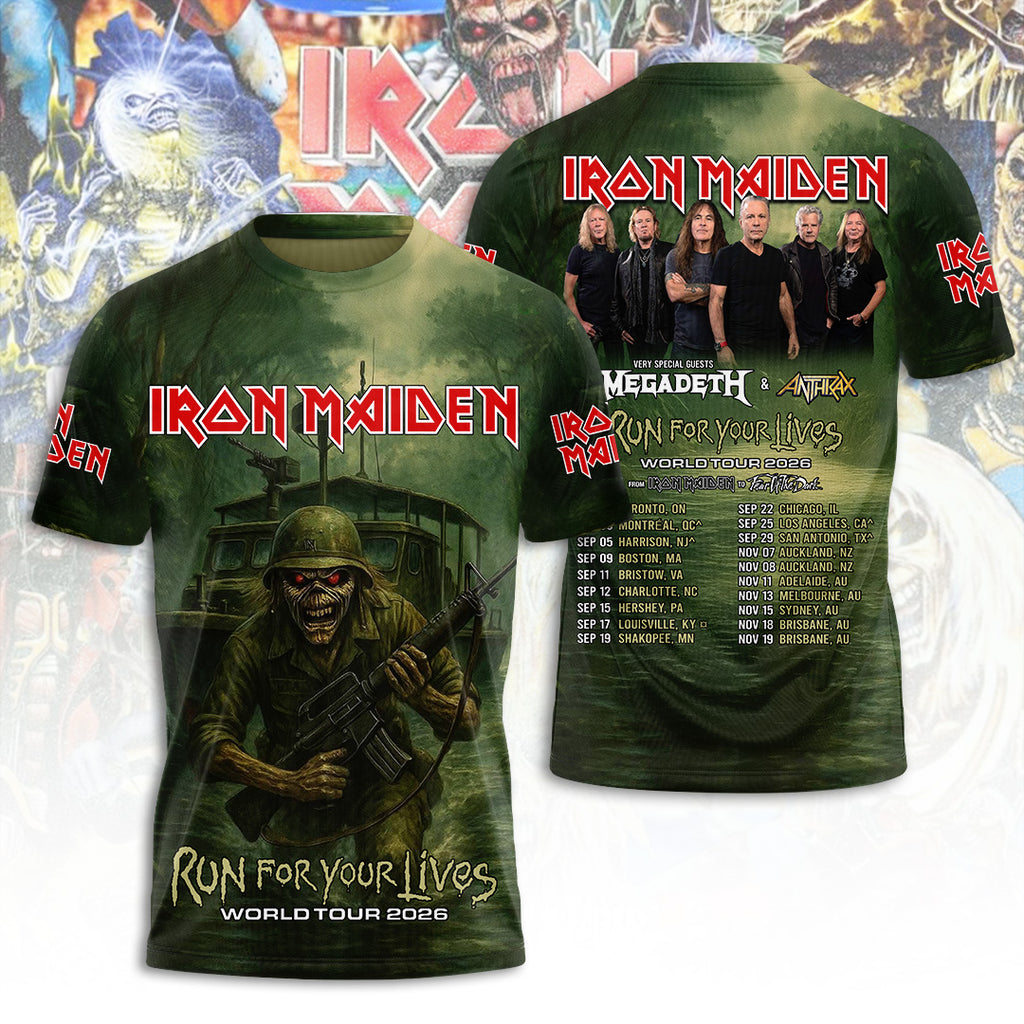 Iron Maiden Tour 2026 3D Apparel – TANTN21810