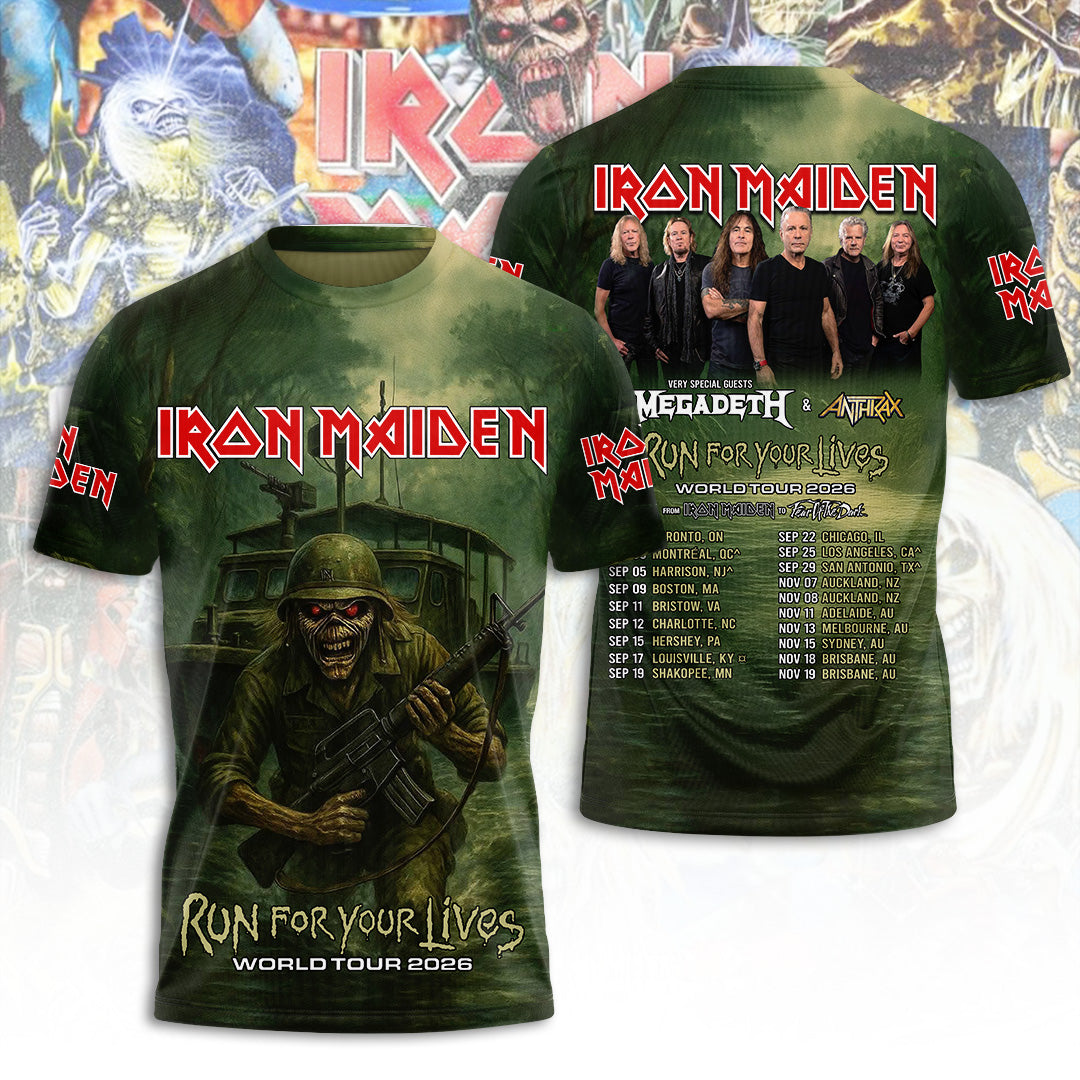 Iron Maiden Tour 2026 3D Apparel – TANTN21810