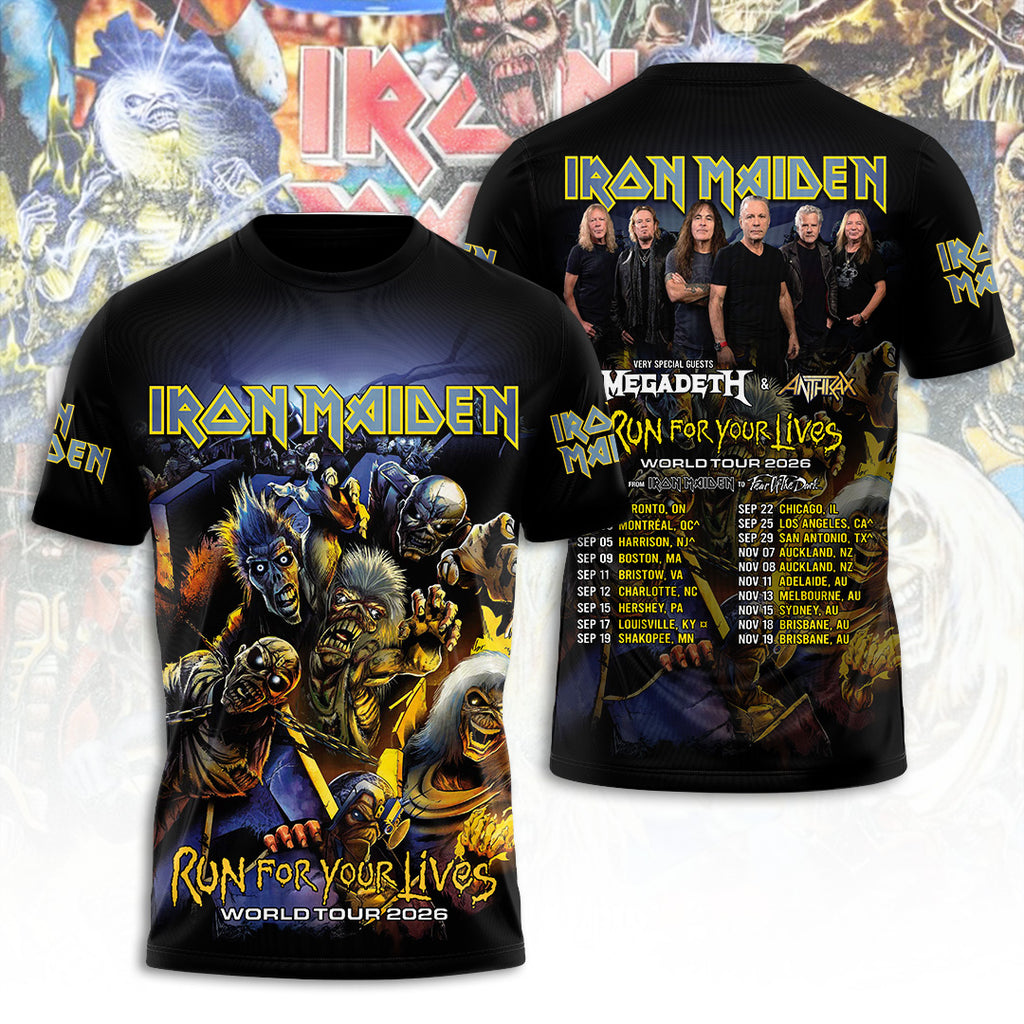 Iron Maiden Tour 2026 3D Apparel – TANTN21830