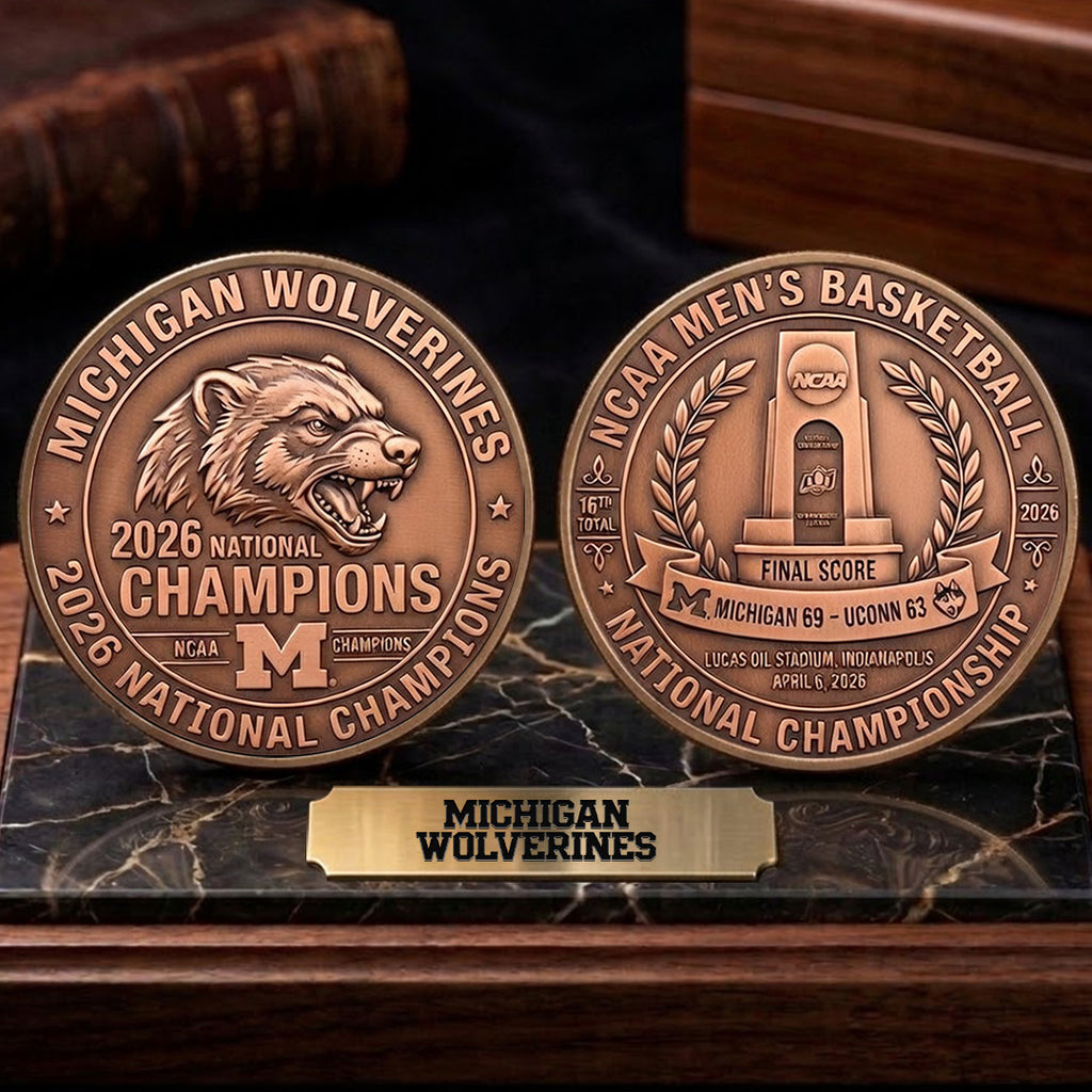 Michigan Wolverines 2026 Men's Basketball National Champions Commemorative Coin – TANTN22164
