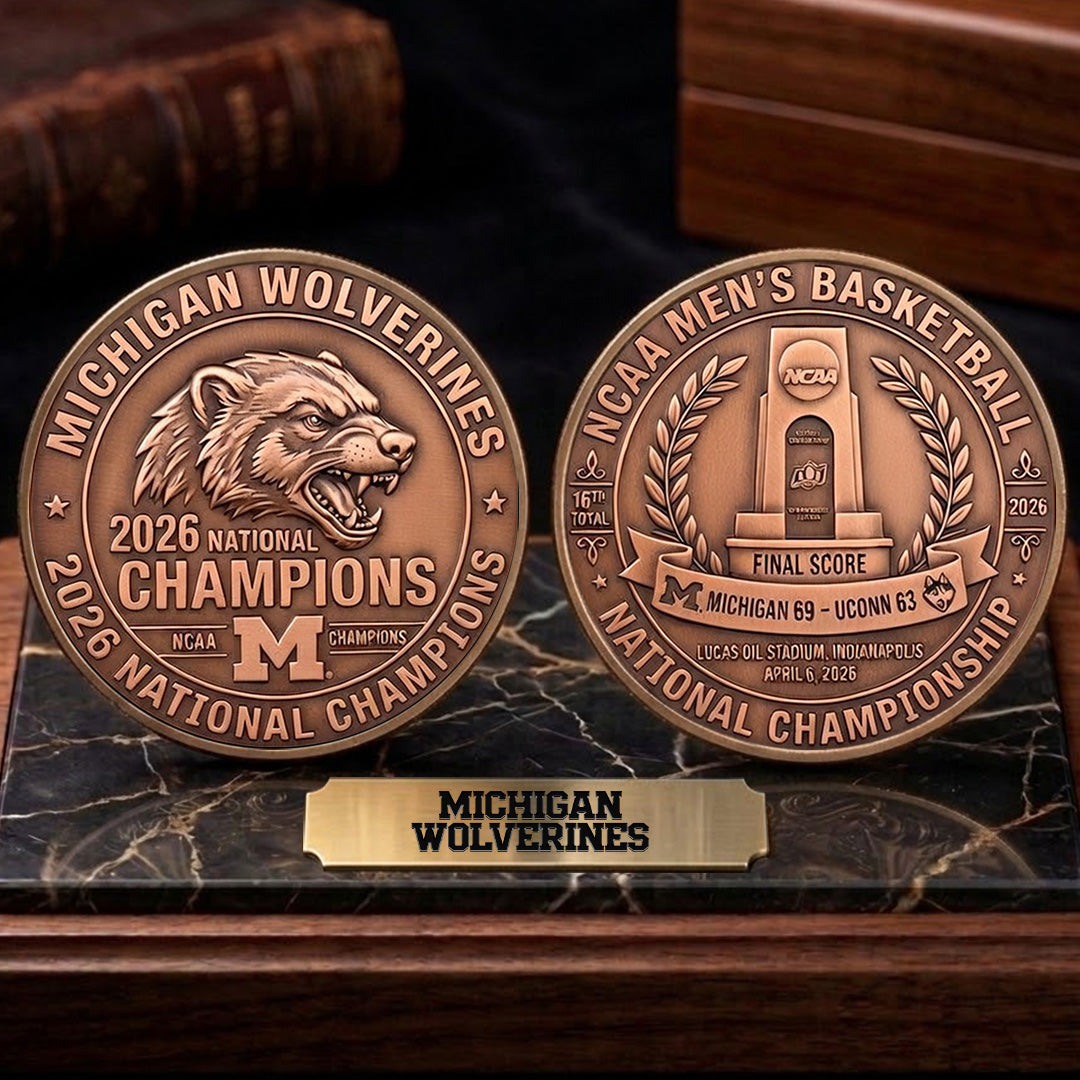 Michigan Wolverines 2026 Men's Basketball National Champions Commemorative Coin – TANTN22164