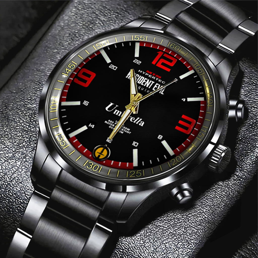 Resident Evil Requiem Black Stainless Steel Watch – TANTN22226