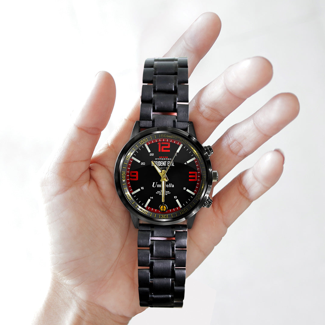 Resident Evil Requiem Black Stainless Steel Watch – TANTN22226