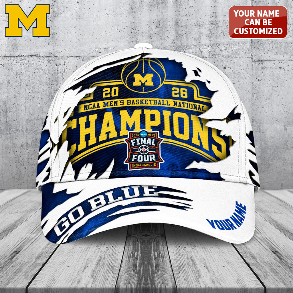 Personalized Michigan Wolverines 2026 Men's Basketball National Champions Classic Cap – TANTN22278