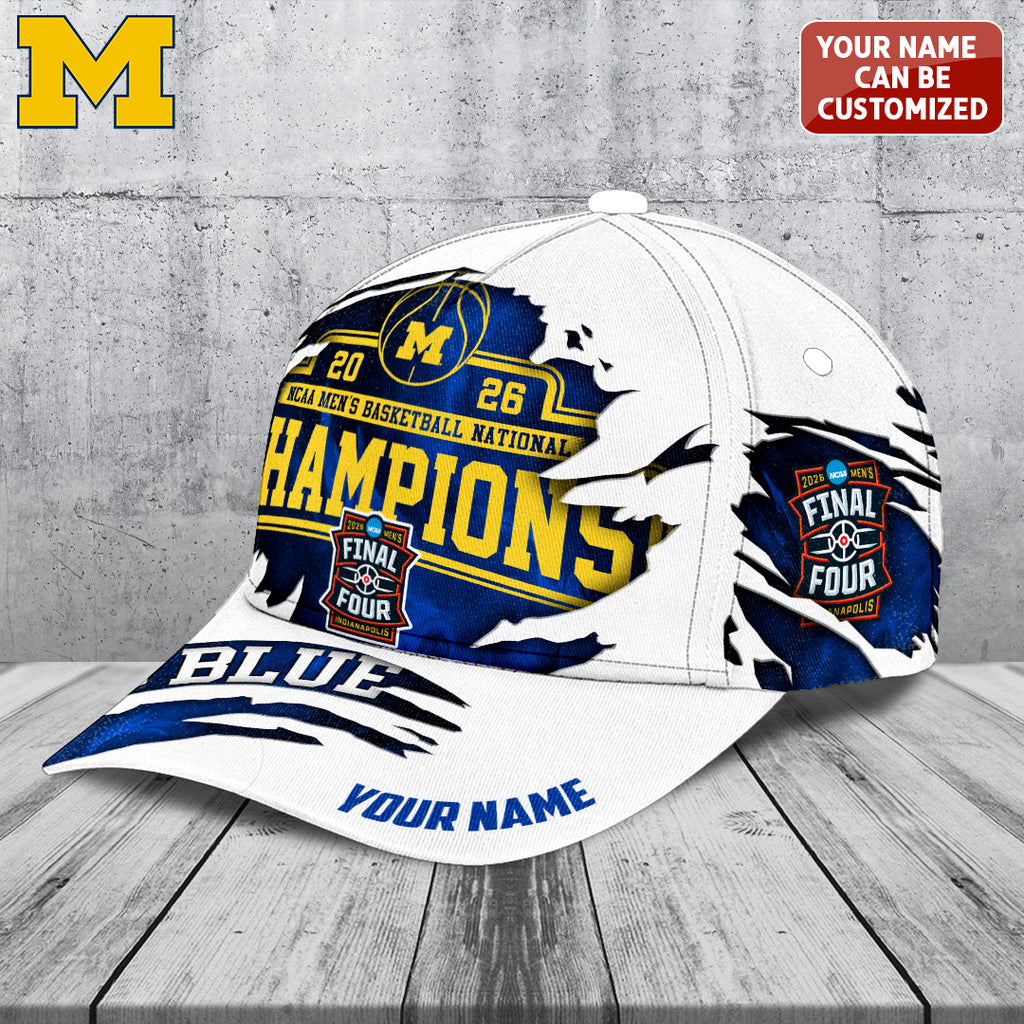Personalized Michigan Wolverines 2026 Men's Basketball National Champions Classic Cap – TANTN22278