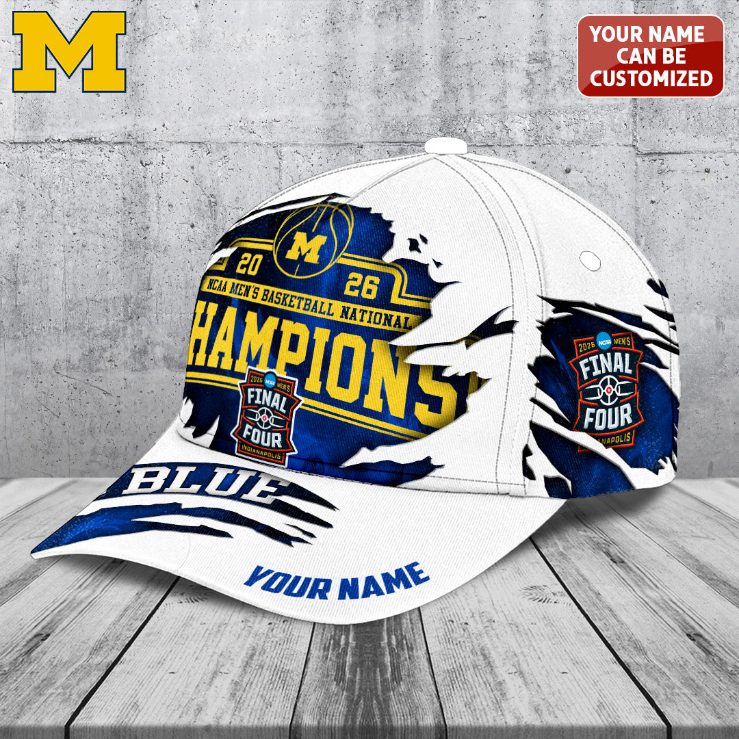 Personalized Michigan Wolverines 2026 Men's Basketball National Champions Classic Cap – TANTN22278